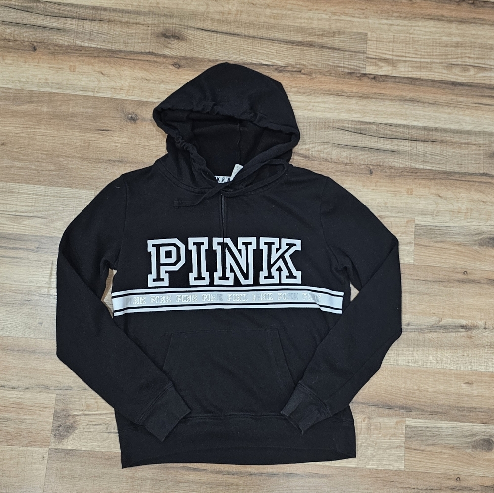PINK Victoria's Secret Black Hoodie Sweater S